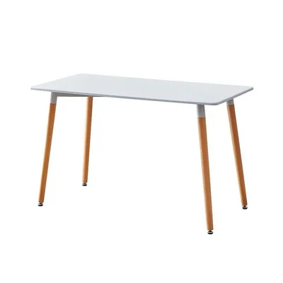 Маса RFG Vassy Wood, MDF, 1400 х 700 х 740 mm, MDF 25 mm, бял плот, метални крака