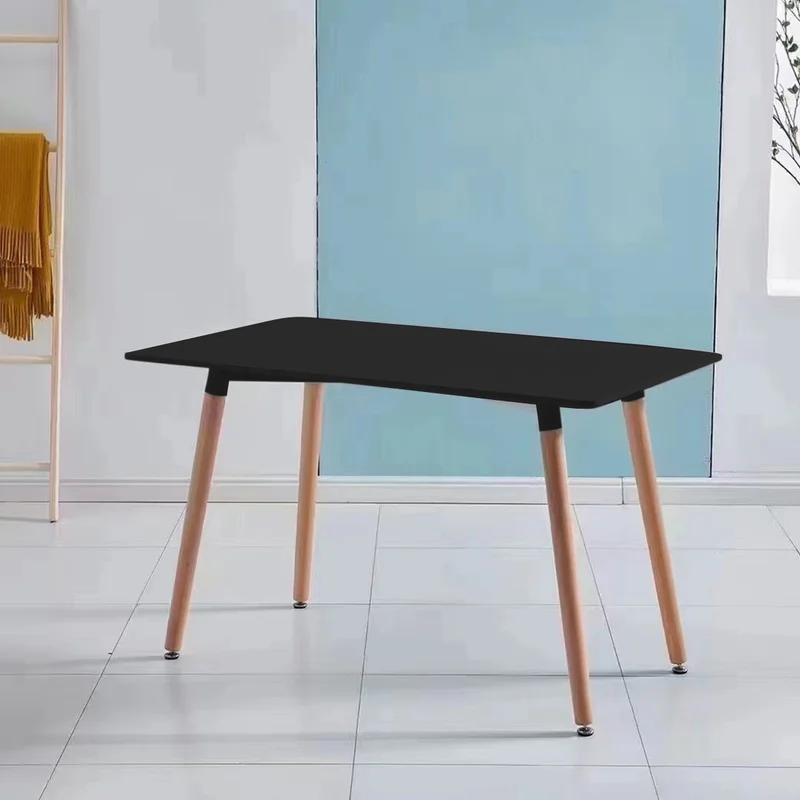 Маса RFG Vassy Wood, MDF, 1400 х 700 х 740 mm, MDF 25 mm, черен плот, метални крака