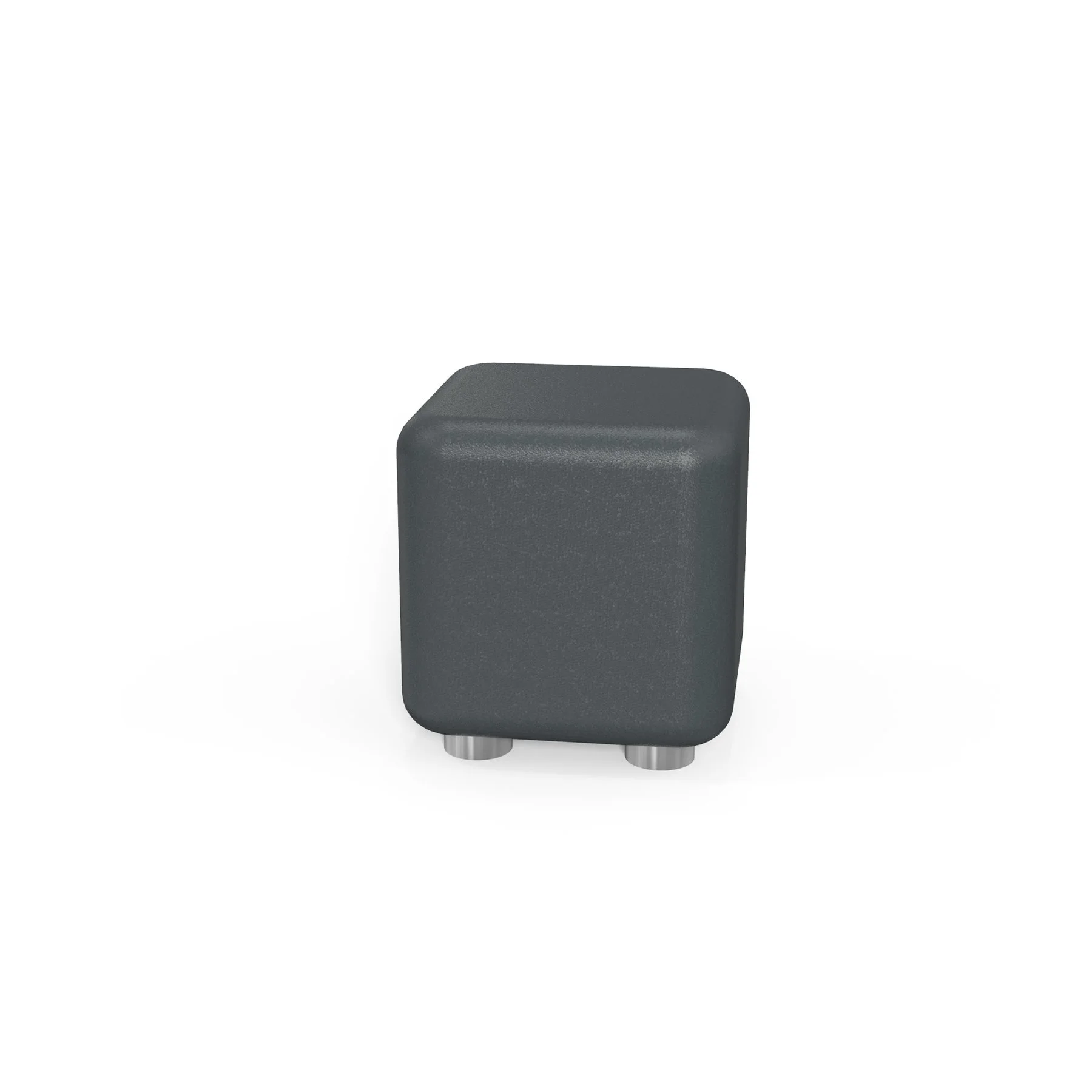 Табуретка RFG Cube, квадратна, екокожа, 60 х 60 х 43 cm, цвят графит