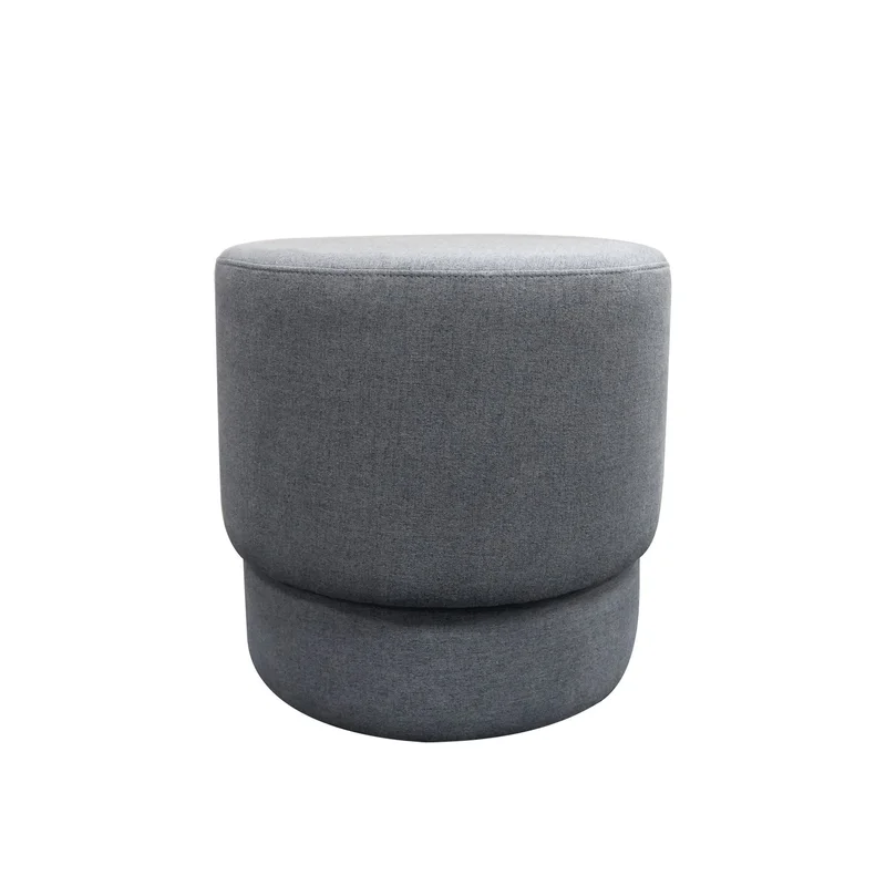 Табуретка RFG Zara, кръгла, дамаска, 450 х 450 х 450 mm, сива