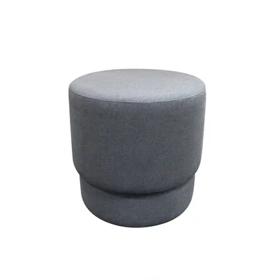 Табуретка RFG Zara, кръгла, дамаска, 450 х 450 х 450 mm, сива