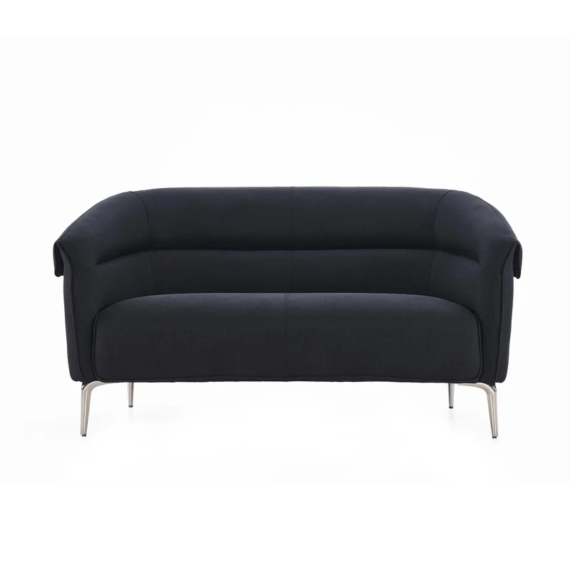 Диван RFG Megan, двуместен, текстил, метална основа, 1560 х 820 х 740 mm, черен