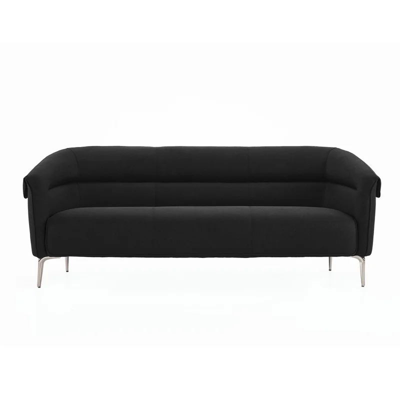 Диван RFG Megan, триместен, текстил, метална основа, 1930 х 820 х 740 mm, черен