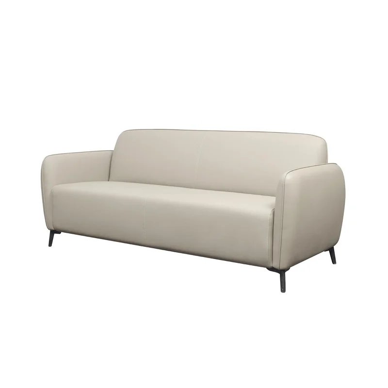 Диван RFG Lisa, двуместен, екокожа, 1380 х 750 х 780 mm, светлосив