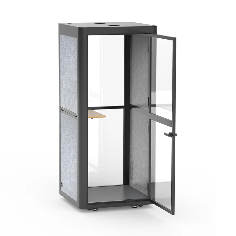 Шумоизолираща акустична кабина Flexi101, 1020 х 1020 х 2260 mm, сива