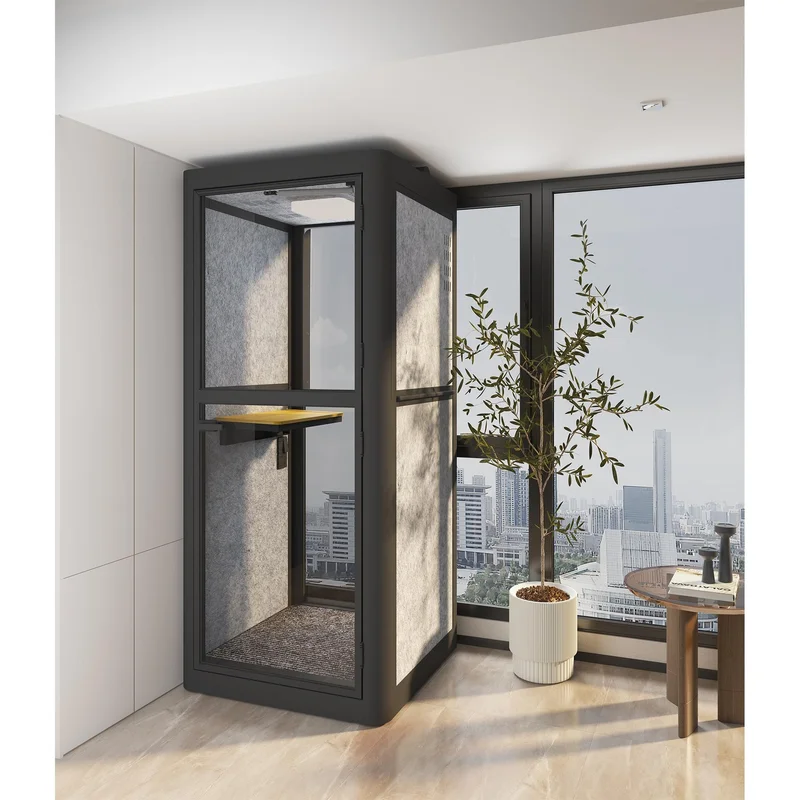Шумоизолираща акустична кабина Flexi101, 1020 х 1020 х 2260 mm, сива