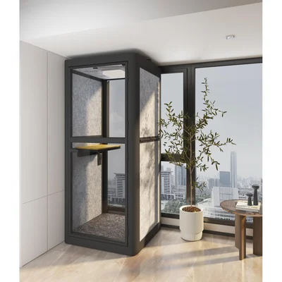 Шумоизолираща акустична кабина Flexi101, 1020 х 1020 х 2260 mm, сива