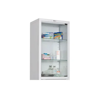 Шкаф, медицински, метален, 500 х 320 х 1755 mm, бял