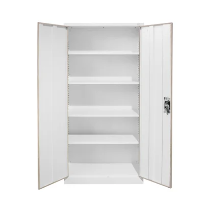 Шкаф RFG, за офис, метален 900 х 400 х 1850 mm, кехлибарен дъб и бяло