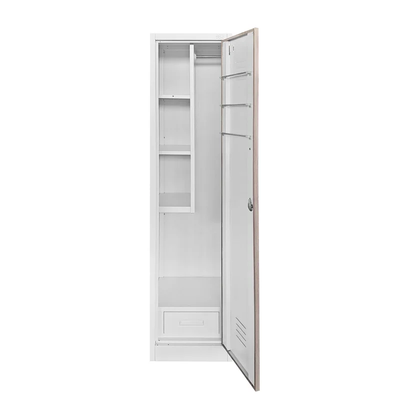 Шкаф RFG, за препарати, метален, 400 х 400 х 1800 mm, кехлибарен дъб и бяло