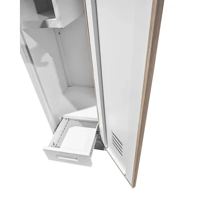 Шкаф RFG, за препарати, метален, 400 х 400 х 1800 mm, кехлибарен дъб и бяло