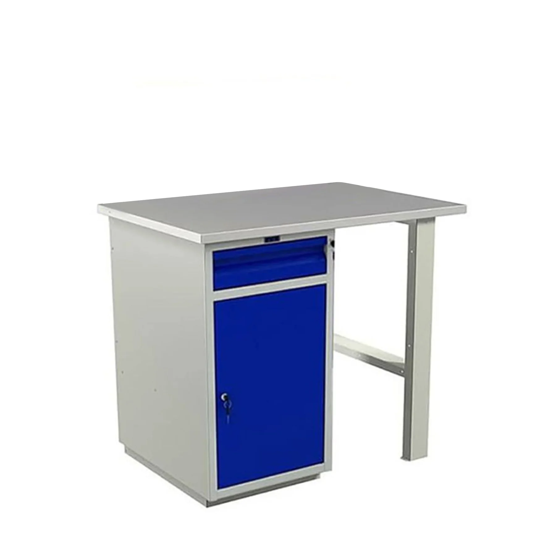 Работна маса WT100 WD2, 1000 х 700 х 870 mm, метална, MDF плот