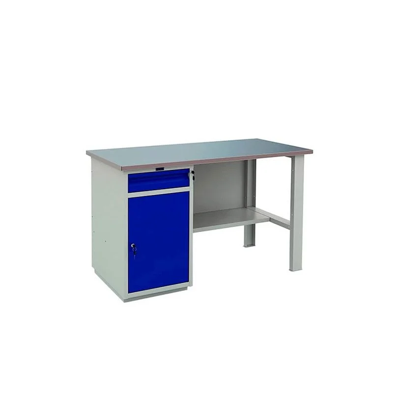 Работна маса WT140 WD2, 1400 х 700 х 870 mm, метална, MDF плот