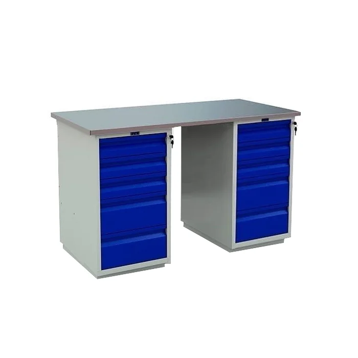 Работна маса WT140 WD5, 1400 х 700 х 870 mm, метална, MDF плот