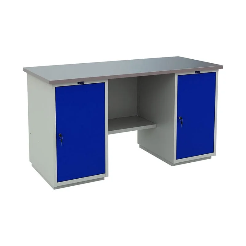 Работна маса WT160 WD1-WD1, 1600 х 700 х 870 mm, метална, MDF плот