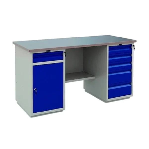 Работна маса WT160 WD2-WD5, 1600 х 700 х 870 mm, метална, MDF плот