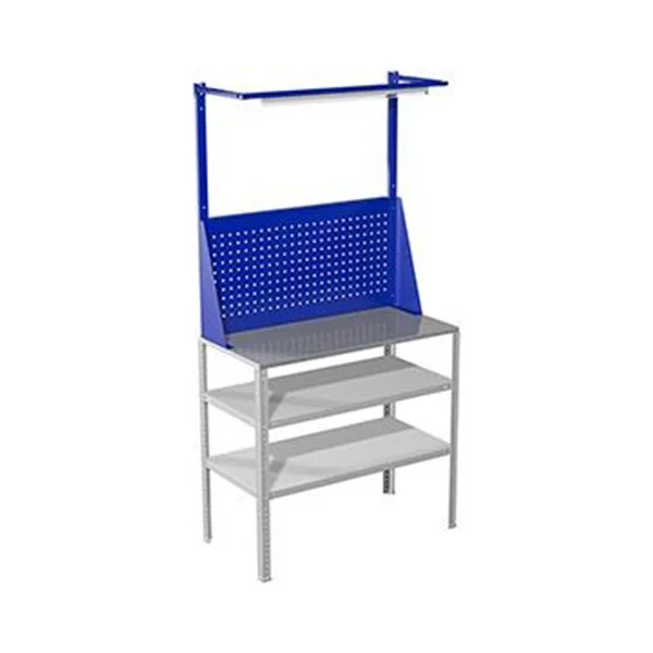 Работна маса Garage 115, 1000 х 500 х 1920 mm, метална, MDF плот