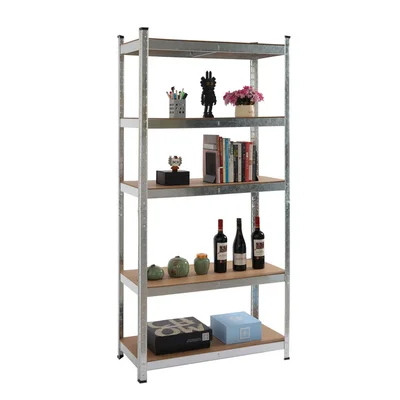 Стелаж RFG, метален, с 5 рафта, 900 х 400 х 1800 mm, MDF, до 175 kg