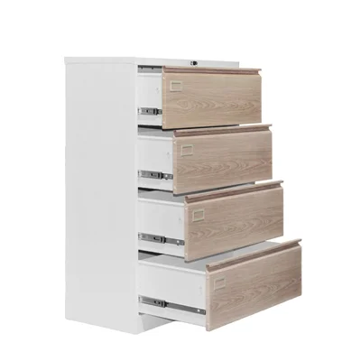 Кардекс RFG, метален, 2 x 4 чекмеджета, 900 х 450 х 1331 mm, кехлибарен дъб и бяло