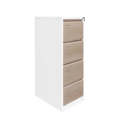 Кардекс RFG, метален, 1 x 4 чекмеджета, 452 х 620 х 1331 mm, кехлибарен дъб и бяло