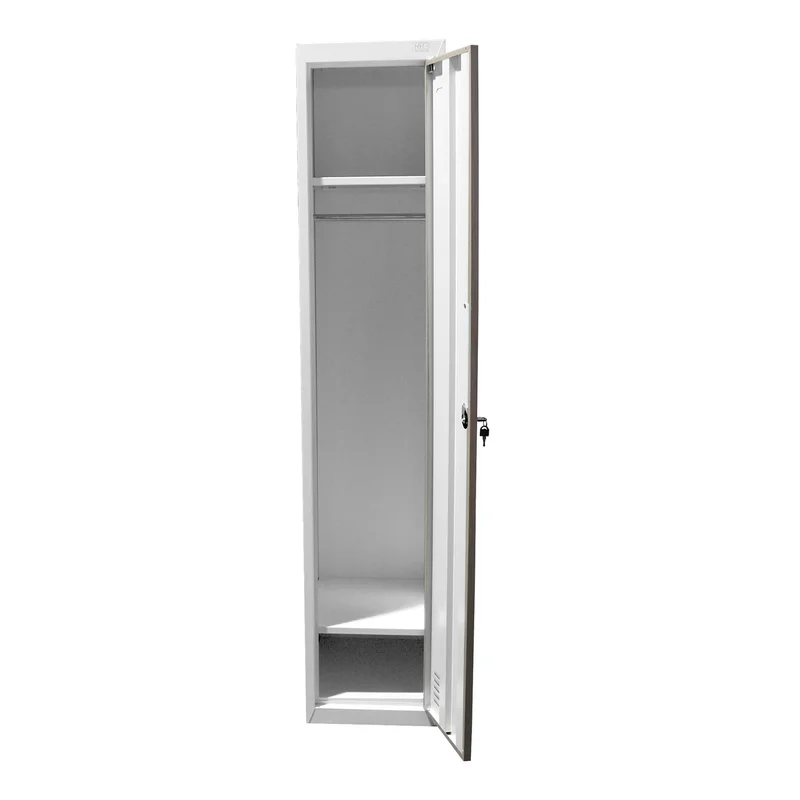 Гардероб RFG, единичен, метален, 380 х 450 х 1850 mm, кехлибарен дъб и бяло