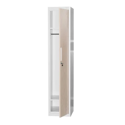 Гардероб RFG, единичен, метален, 380 х 450 х 1850 mm, кехлибарен дъб и бяло
