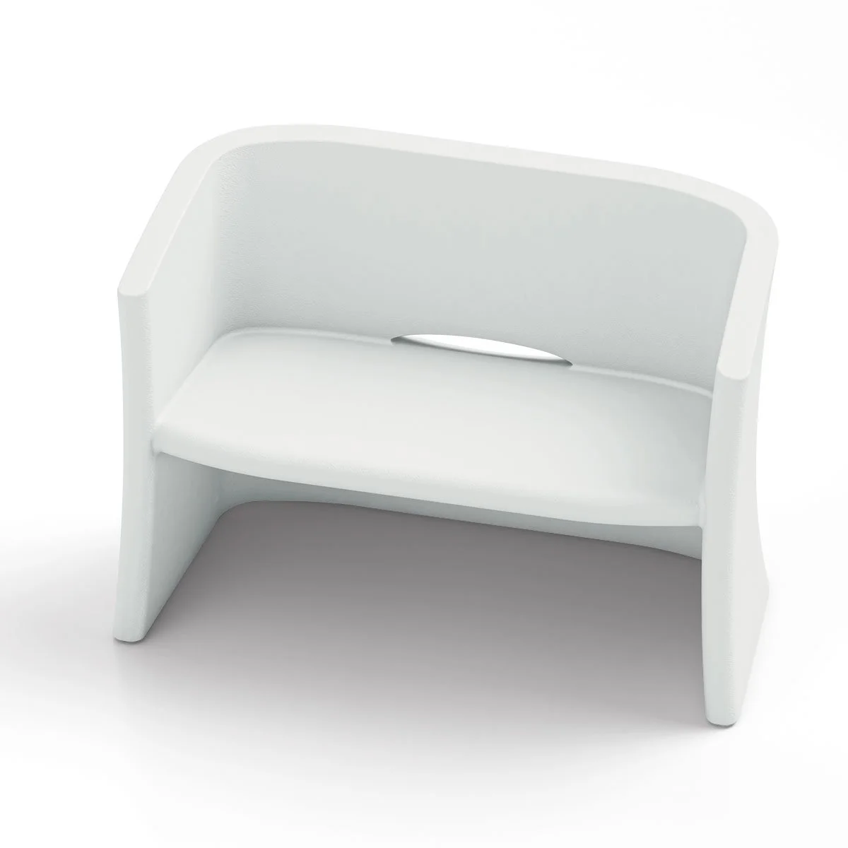Диван Lyxo Breeze, двуместен, 1160 х 580 х 800 mm, полиетилен, бял