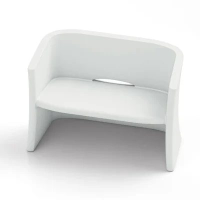 Диван Lyxo Breeze, двуместен, 1160 х 580 х 800 mm, полиетилен, бял