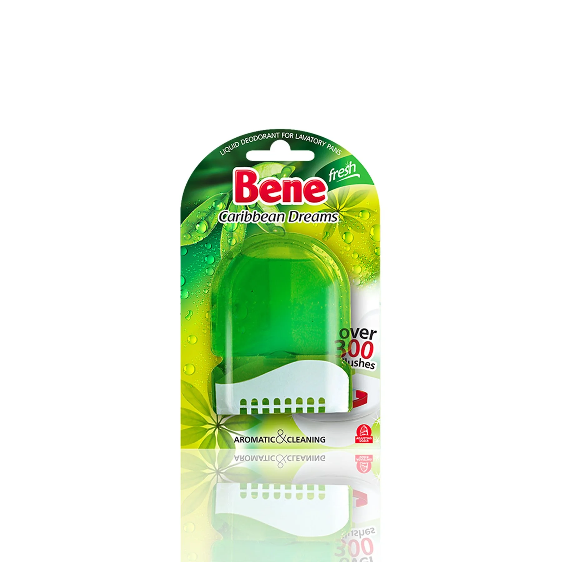 Ароматизатор за тоалетна Bene Caribbean Dreams, течен, 50 ml, светлозелен