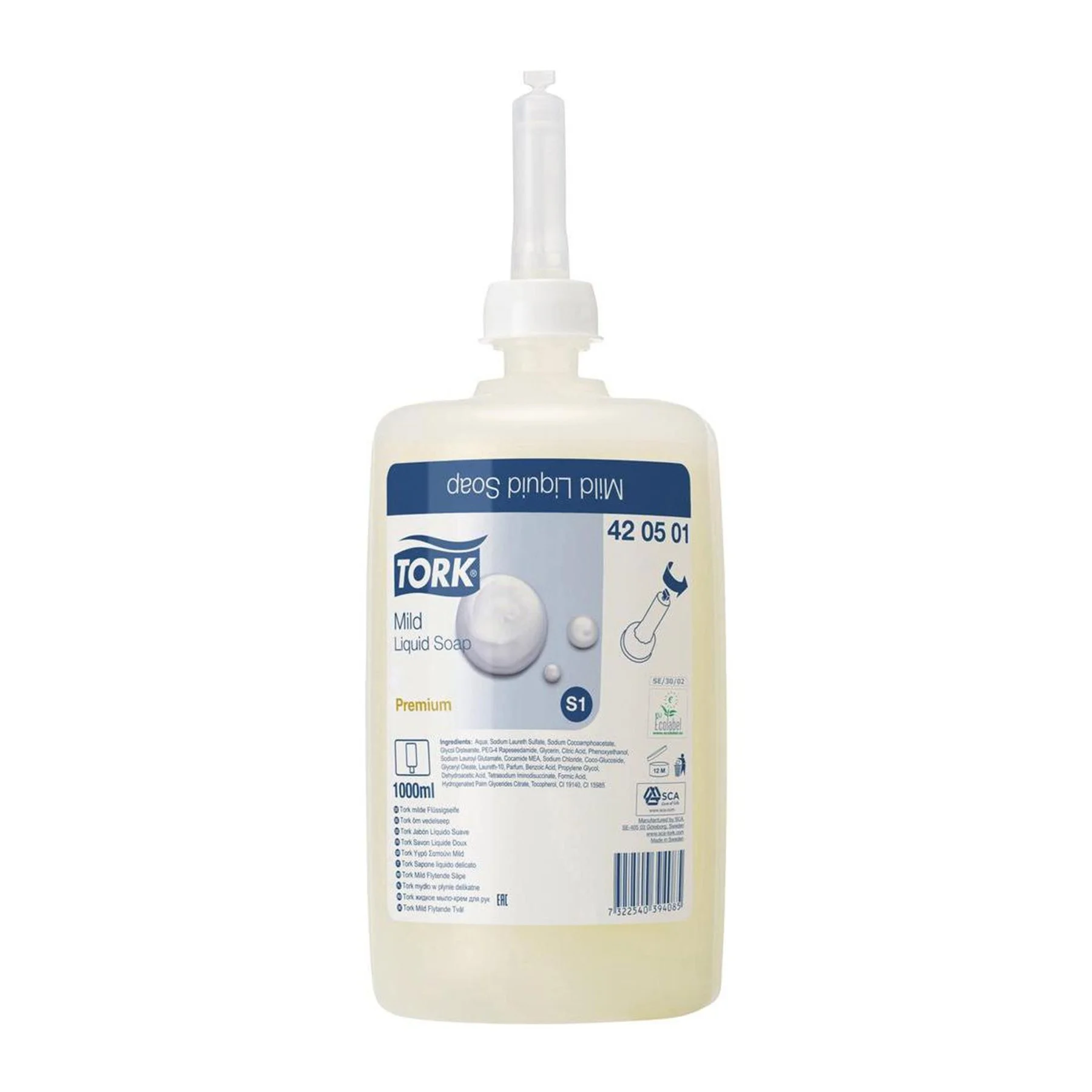 Течен сапун Tork S1, 1 L, 6 броя