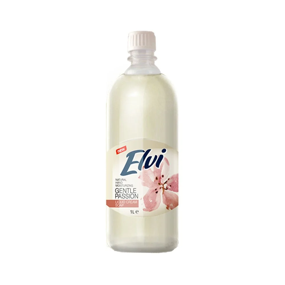 Течен сапун Elvi, нежна страст, 1 L, бял