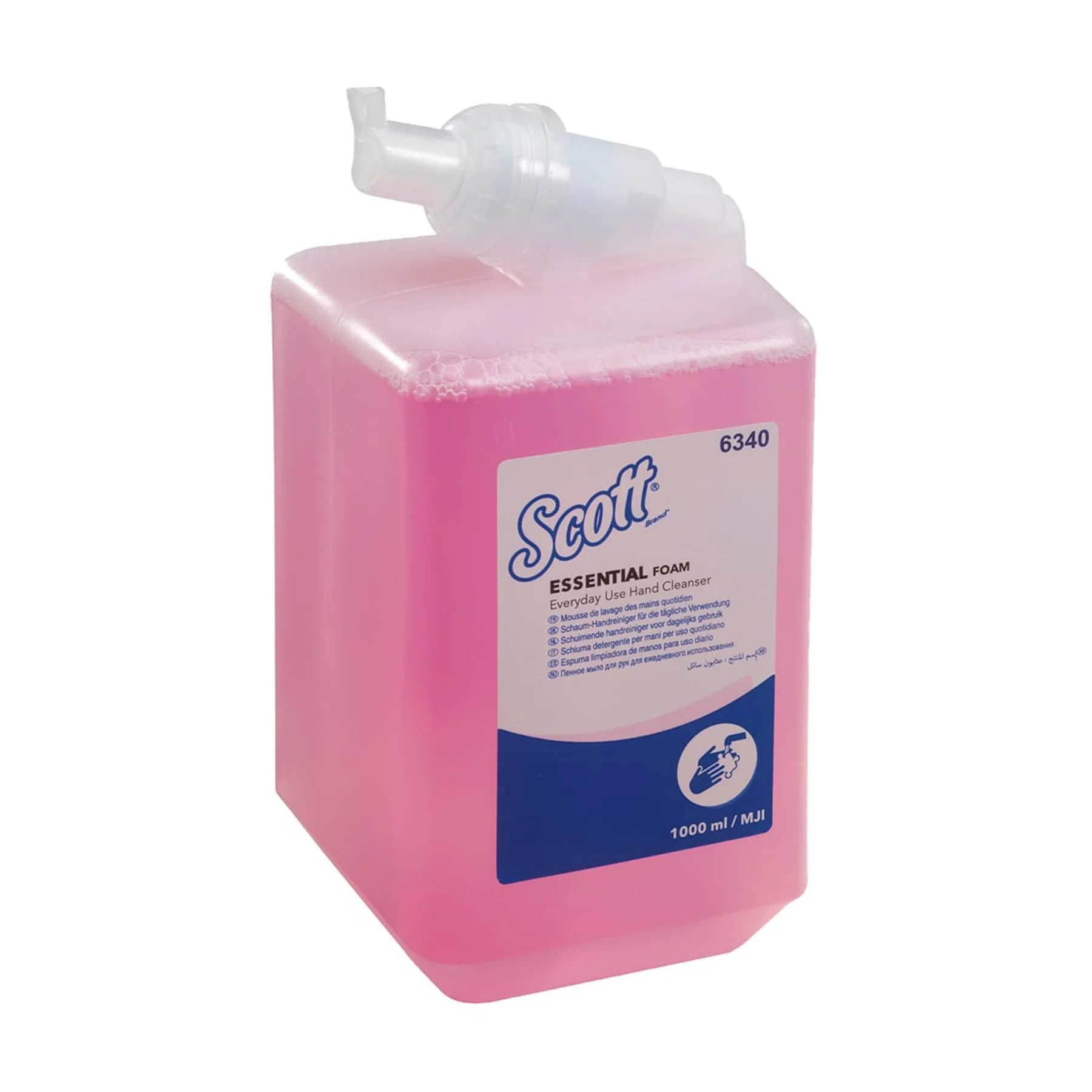 Сапун на пяна Kimberly-Clark Scott Essential, за ежедневна употреба, 2500 дози, 1 L, розов