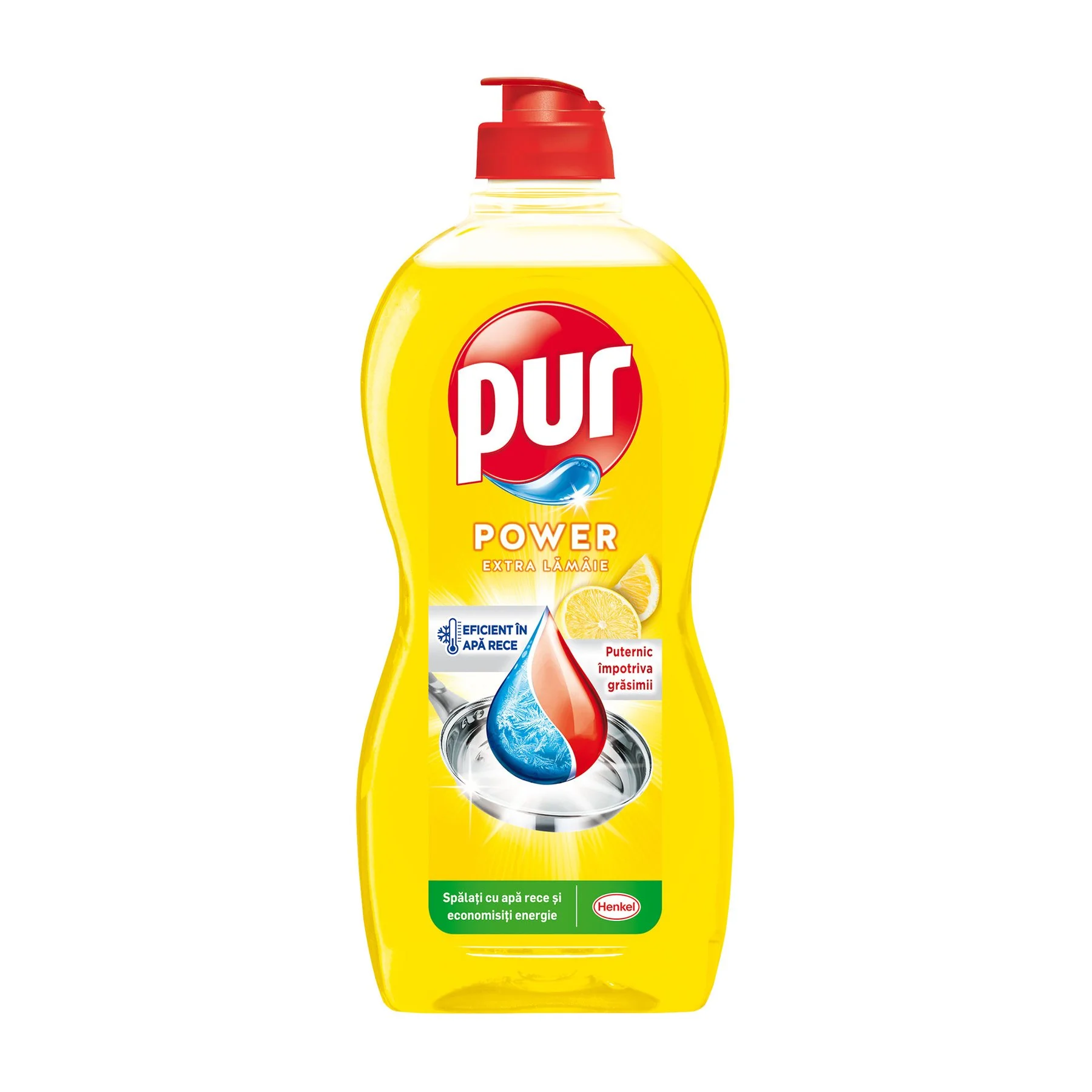 Препарат за миене на съдове Pur Duo Power, лимон, 450 ml