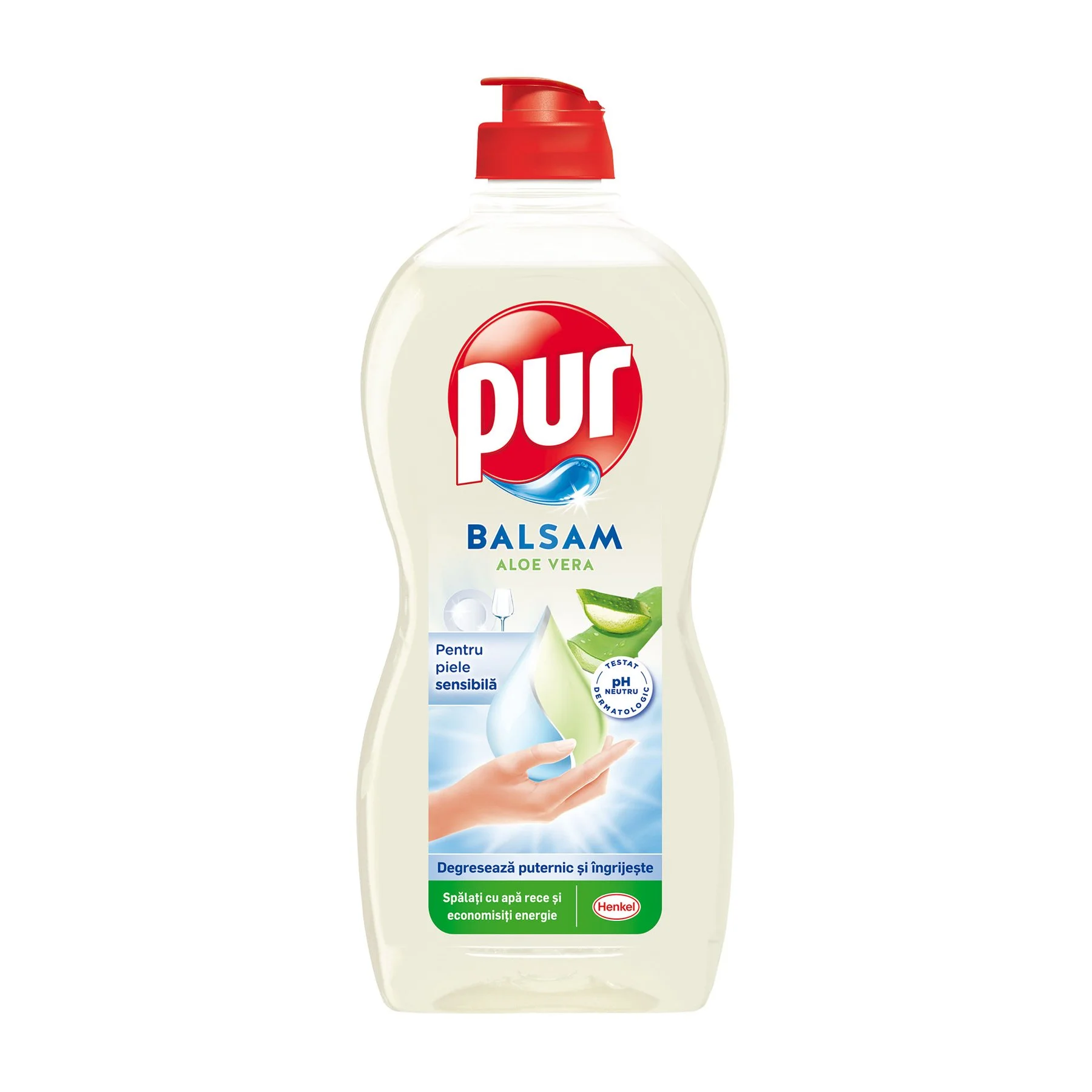 Препарат за миене на съдове Pur Balsam, алое вера, 450 ml