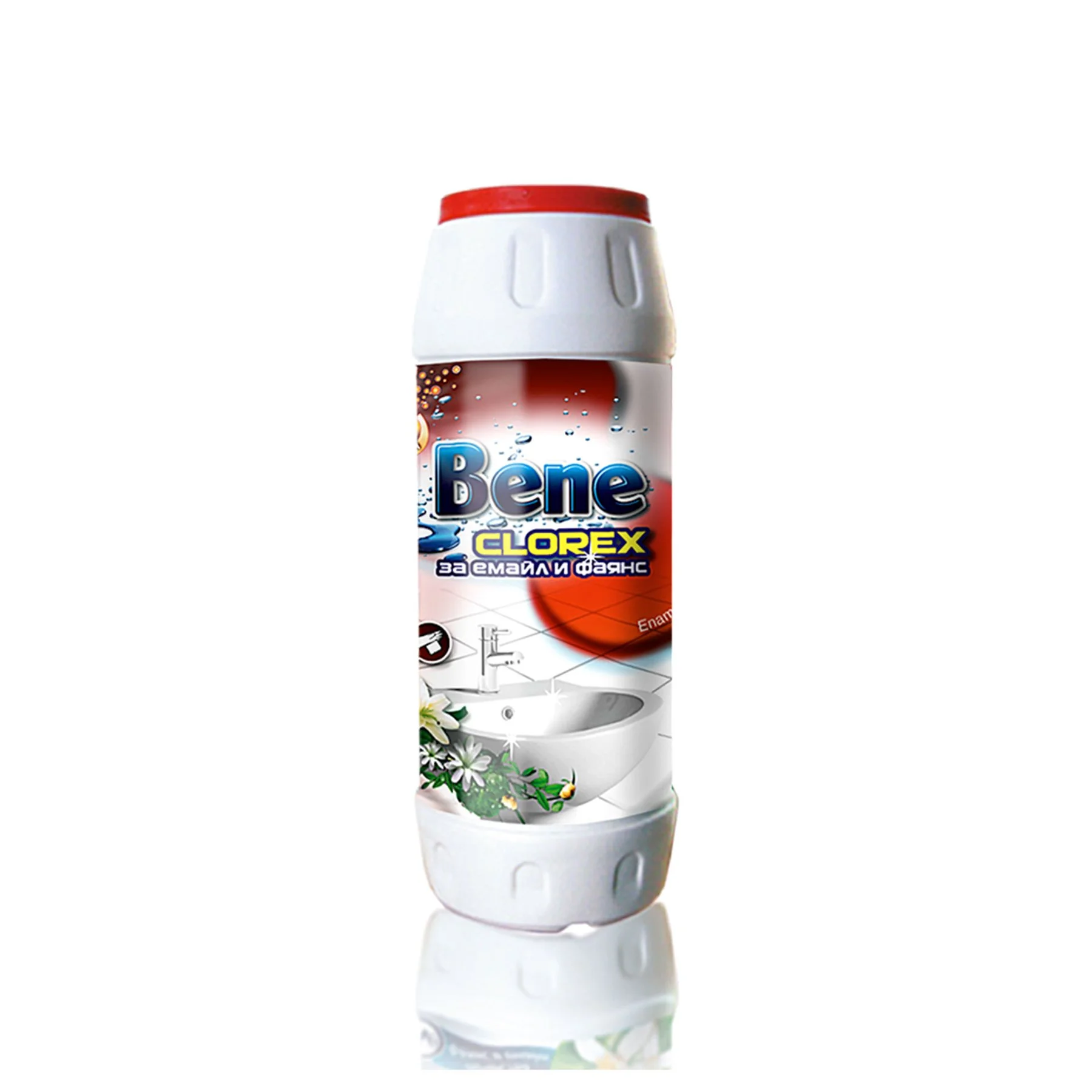 Препарат за почистване на фаянс Bene, абразив, хлорекс, 500 g
