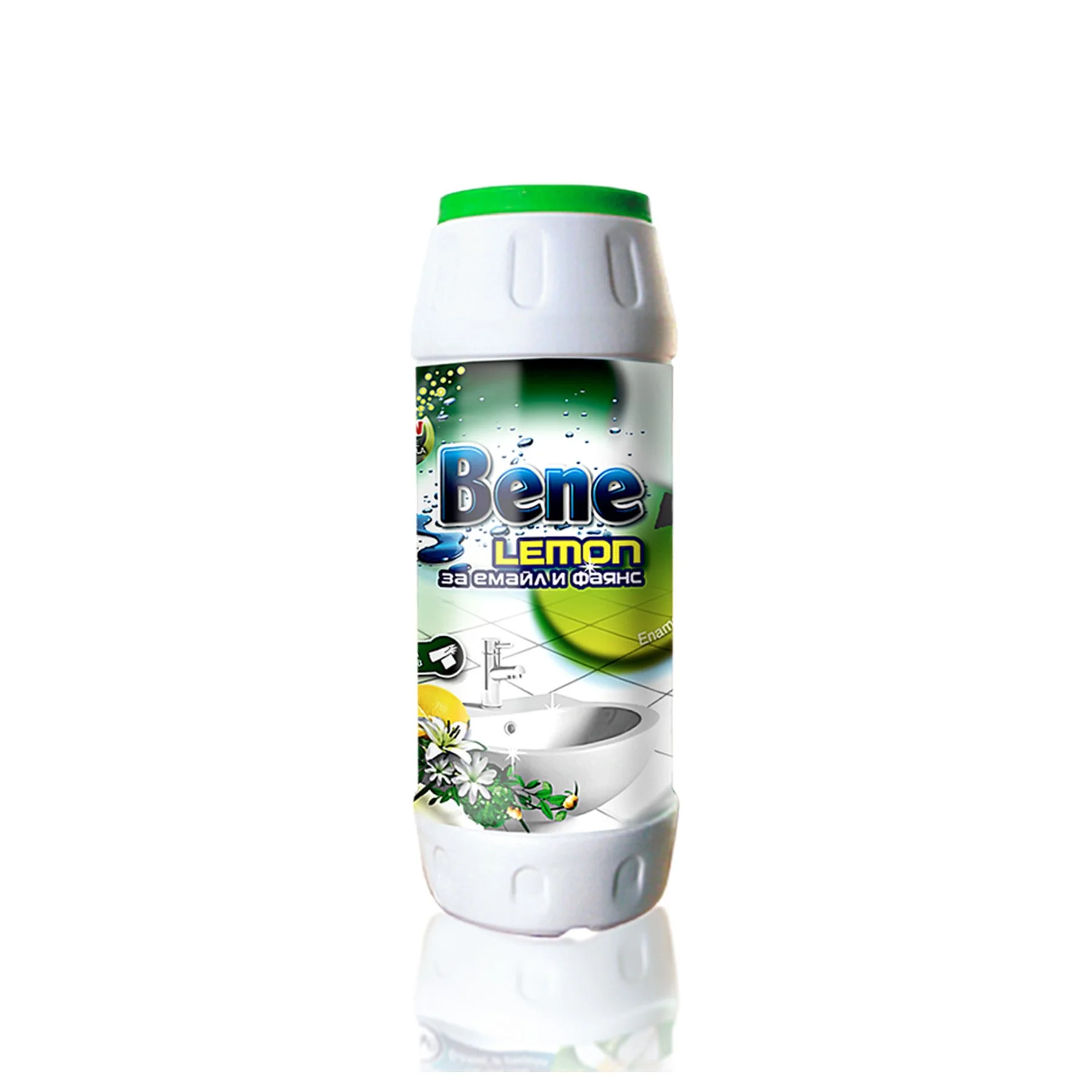 Препарат за почистване на фаянс Bene, абразив, лимон, 500 g