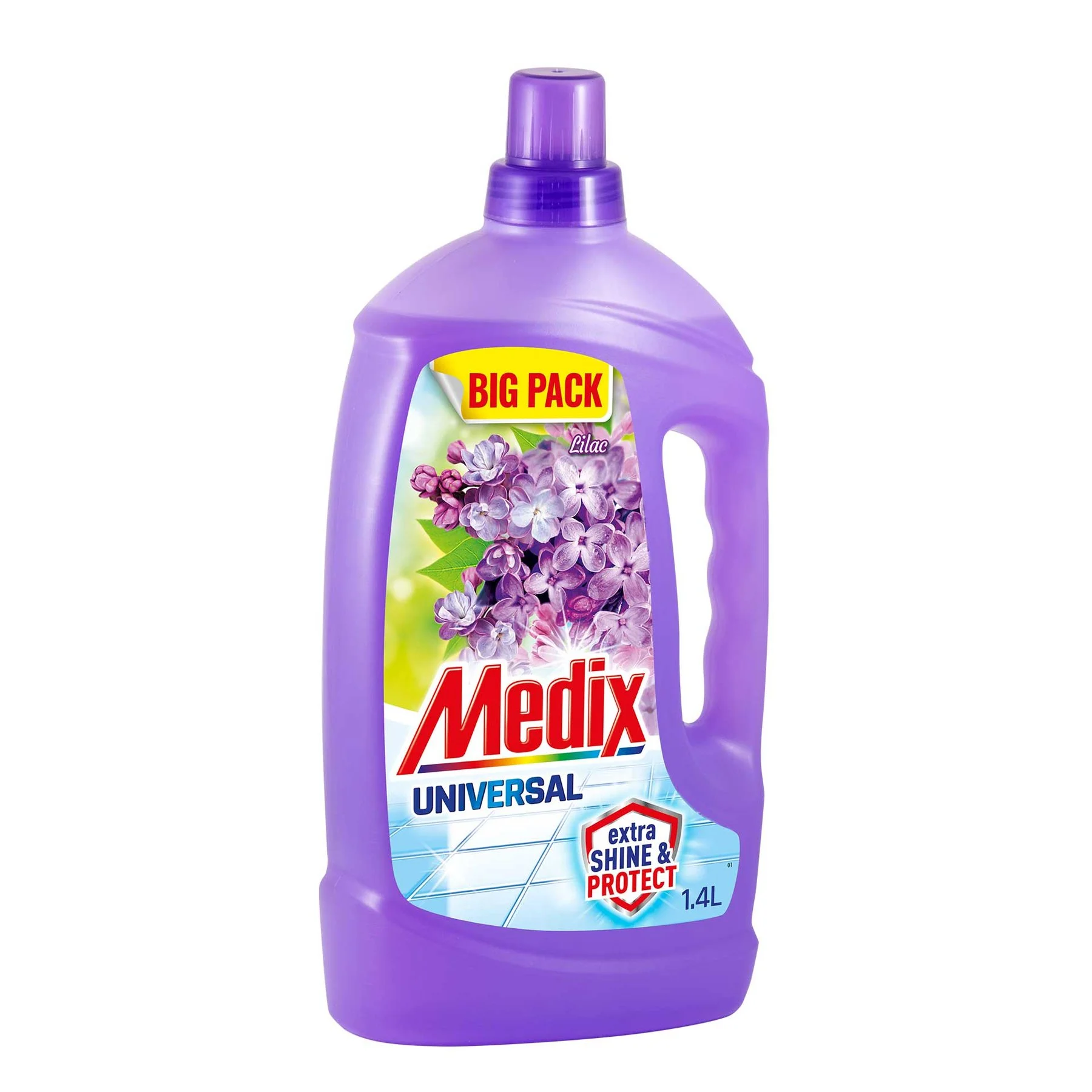 Препарат за почистване Medix Express & Shine, универсален, люляк, 1.4 L, виолетов