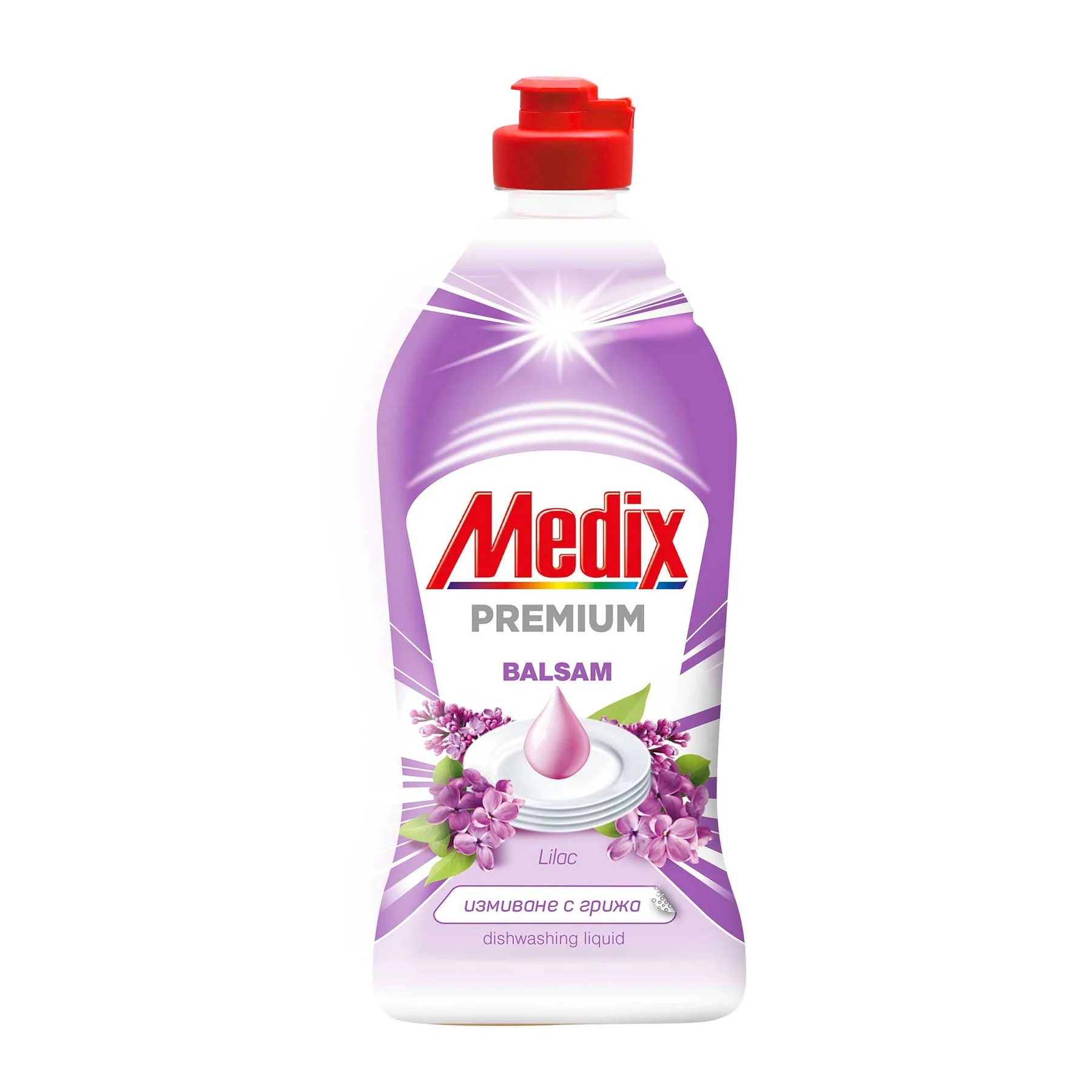 Препарат за миене на съдове Medix Beauty Balsam, люляк, 415 ml, виолетов