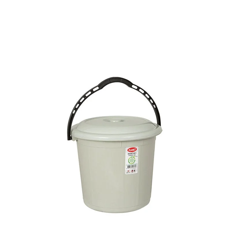 Кофа Planet с капак, 10 L, сива