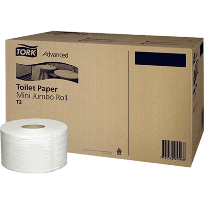 Тоалетна хартия Tork Mini Jumbo, двупластова, 170 m, 12 броя