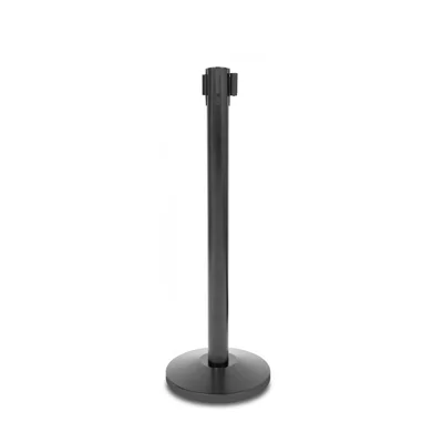 Ограничително колче, черно, с черна лента, дължина 225 cm