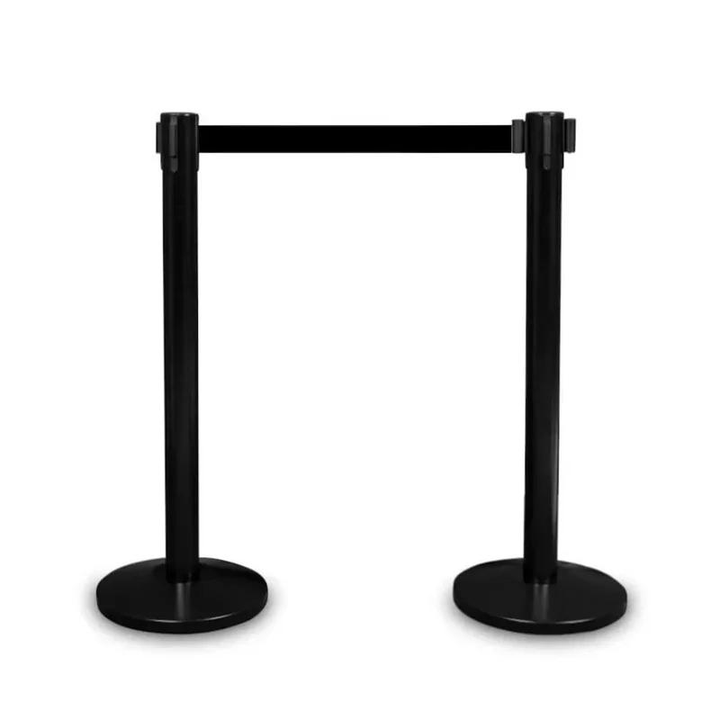 Ограничително колче, черно, с черна лента, дължина 225 cm
