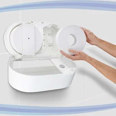 Диспенсър за тоалетна хартия Kimberly-Clark Aquarius 7186 Centrefeed, бял, 46.4 х 13.3 х 27.4 cm
