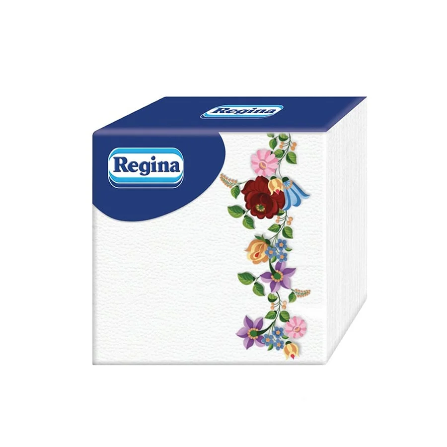 Салфетки Regina Flowers Kalocs, еднопластови, 33 х 33 cm, 45 броя