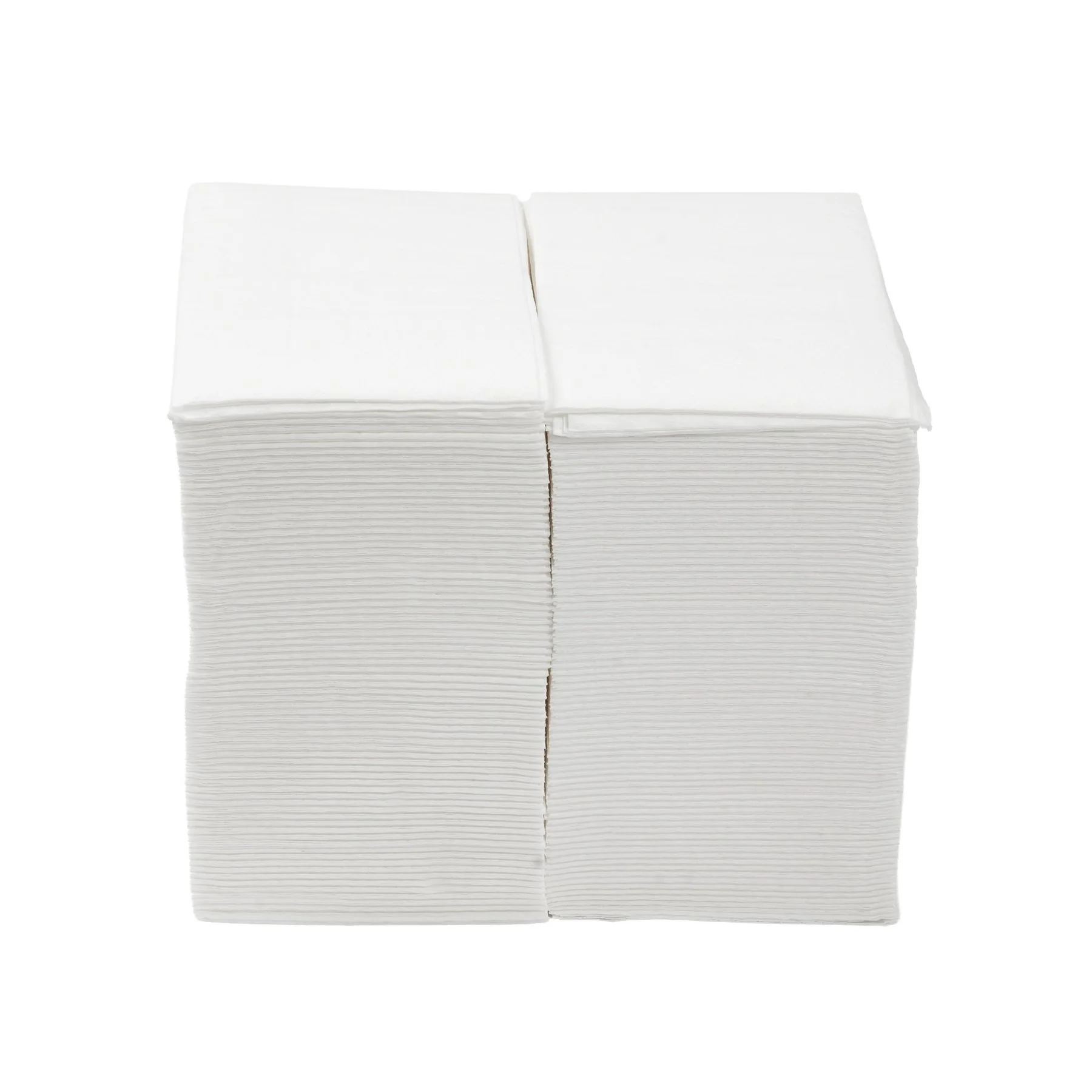 Салфетки, целулоза, двупластови, 1/8 сгъвка, 33 х 33 cm, с бордюр, бели, 150 броя
