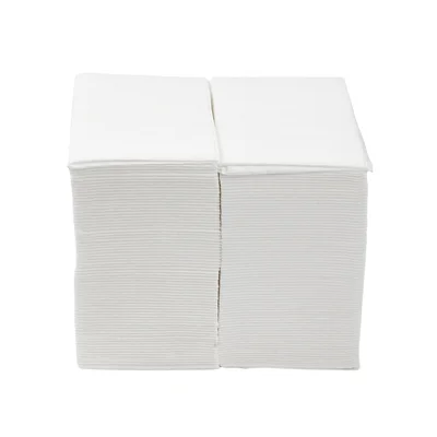 Салфетки, целулоза, двупластови, 1/8 сгъвка, 33 х 33 cm, с бордюр, бели, 150 броя