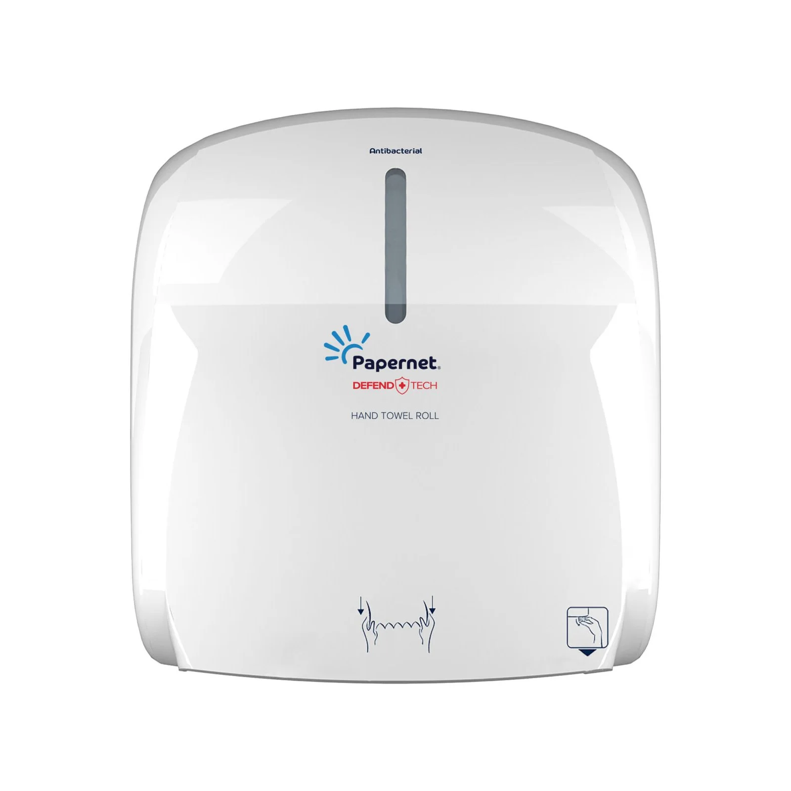 Диспенсър за кърпи за ръце Papernet Defend, бял, 22.1 х 33 х 37.1 cm