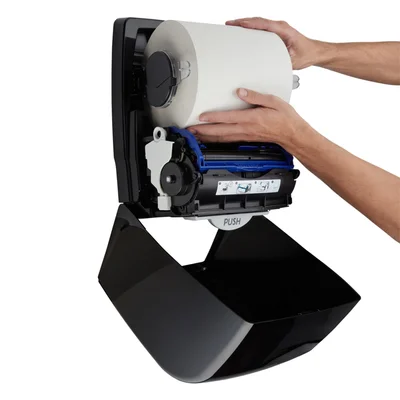 Диспенсър за кърпи за ръце Kimberly-Clark Aquarius 7376 Autocut, черен, 29.7 х 24.8 х 37.4 cm