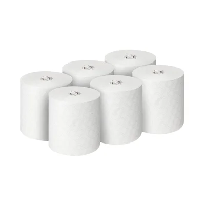 Кърпи за ръце Kimberly-Clark Scott Essential 6691, на ролка, 350 m, бели, 6 броя