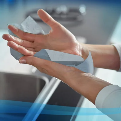 Кърпи за ръце Kimberly-Clark Scott Essential 6692, на ролка, 350 m, сини, 6 броя